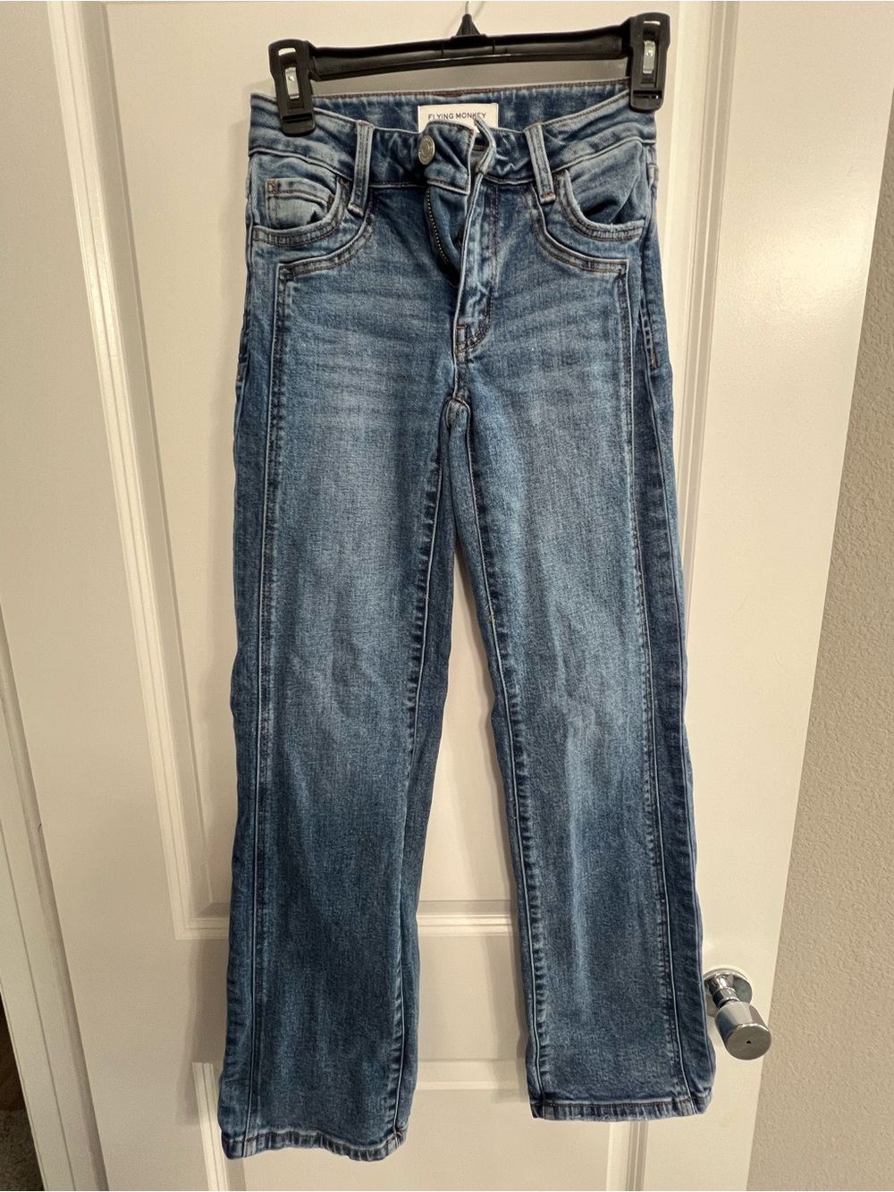 Flying Monkey Girls Light-Mid Wash Baggy Wide Leg Jeans